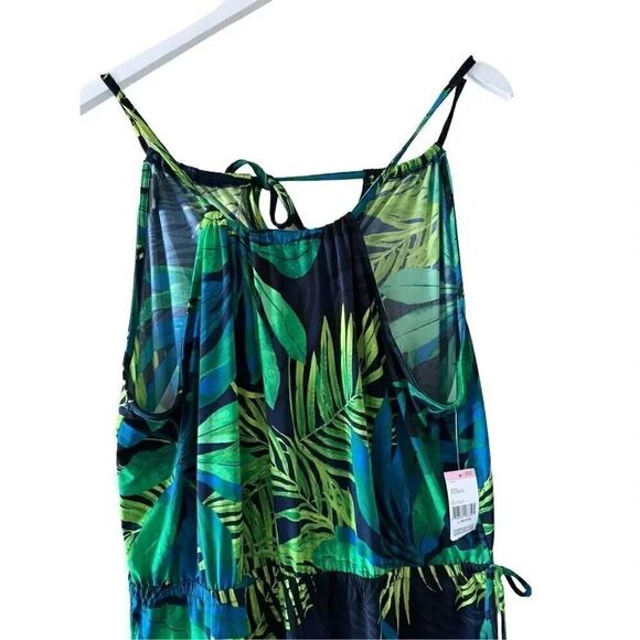 Covington Milk Maid Tropical Beachy Cruise Halter Maxi Spaghetti Straps Jersey - Picture 2 of 13